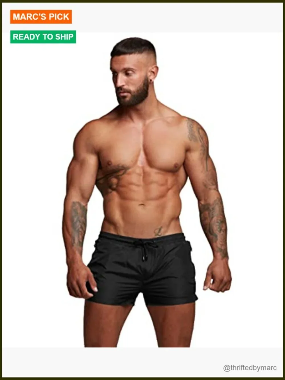 Mens Swim Trunks Quick Dry with Zipper Pockets Large